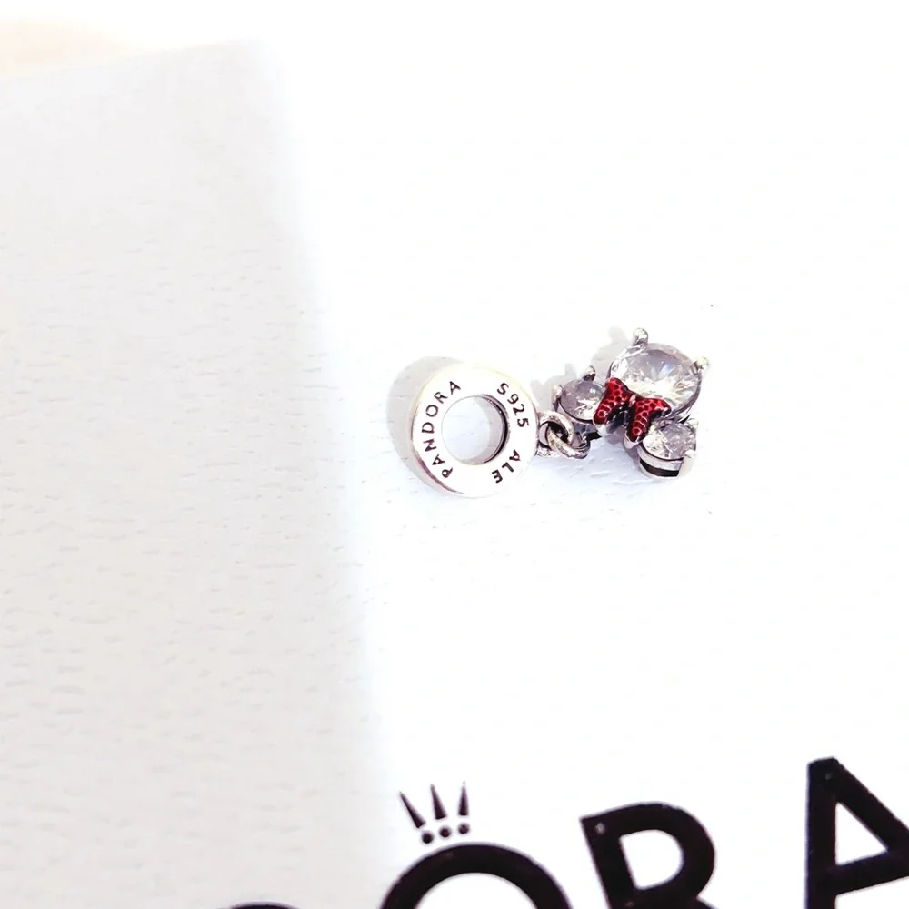 PANDORA Disney Minnie Mouse Silhouette Christmas Dangle Charm w/box - Picture 9 of 10